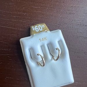 14k gold 8mm hoop earrings